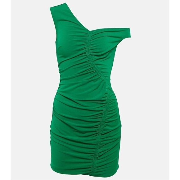 SELF-PORTRAIT Ruched Minidress Green Size 4 - Picture 3 of 10